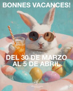 BONNES VACANCES! DEL 30 DE MARZO AL 5 DE ABRIL😍🐰
👉Ésta semana la Alianza permanecerá cerrada.✅
👉Reanudamos las clases el Lunes 6 de Abril✅

#pascuas2026🐰🍫♥️ ️ #alianzafrancesalaspalmas #francesentuvida #aprenderfrancés #huevosdepascua #culturafrancesa #laspalmasdegrancanaria❤️