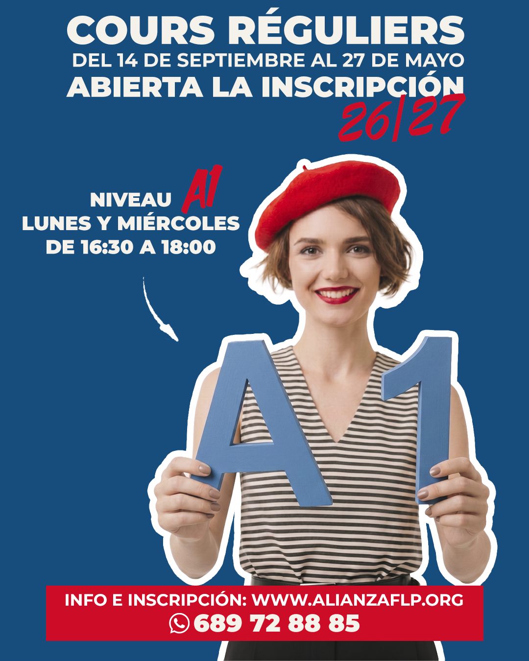 ¡Ya tenemos disponible la oferta de cursos 26-27!😍🇫🙌
👉 NIVEL A1 - LUNES Y MIÉRCOLES DE 16:30 A 18:00 HS.✅ 
👉LINK: https://sites.google.com/view/ofertacursos/2026-2027...

#francesentuvida #alliancefrancaise #laspalmasdegrancanaria❤️ #delf #delfjunior #culturafrancesa #cursosdeverano #alianzafrancesalaspalmas #aprenderfrancés #dalf #francés #estudiarfrances #examendefrancés