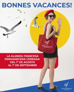 La Alianza francesa permanecerá cerrada del 1º de Agosto al 1º de Septiembre.✅
BONNES VACANCES!😍😎

#vacaciones😎 #laspalmasdegrancanaria❤️ #aprenderfrancés #francés #cultura #alianzafrancesalaspalmas #culturafrancesa #francesentuvida #delf #dalf #cursosdefrancés #estudiarfrances