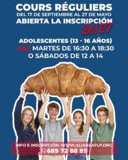 ¡Ya tenemos disponible la oferta de cursos 26-27!😍🇫🙌
👉ADOLESCENTES (13 A 16 AÑOS)✅
👉A2.1 - MARTES DE 16:30 A 18:30 O SÁBADOS DE 12:00 A 14:00 HS.✅ 

👉LINK: https://sites.google.com/view/ofertacursos/2026-2027...
#francesentuvida #alliancefrancaise #laspalmasdegrancanaria❤️ #delf #delfjunior #culturafrancesa #cursosdeverano #alianzafrancesalaspalmas #aprenderfrancés #dalf #francés #estudiarfrances #examendefrancés
