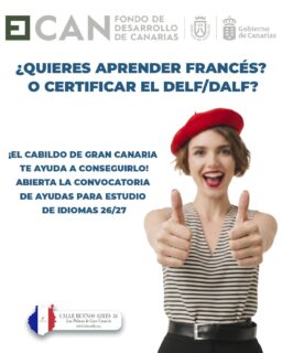 Convocatoria de Ayudas para el Estudio de Idiomas para la Población Activa de la Isla de Gran Canaria 2026✅
🌍 ¿Quieres aprender Francés? o certificar el DELF/DALF?
🗣️ ¡El Cabildo de Gran Canaria te ayuda a conseguirlo!
📢 Abierta la convocatoria de AYUDAS PARA ESTUDIO DE IDIOMAS 2026
Hasta 600 € para cursos y 240 € para exámenes oficiales en cualquier idioma (¡incluido lenguaje de signos!).
🎯 ¿A quién va dirigida?
A ti, si eres residente en Gran Canaria, tienes entre 16 y 65 años y estás:
✅ Desempleado/a e inscrito/a en el SCE
✅ Ocupado/a (no empleado público, salvo excepciones)
💡 Mejora tu currículum, amplía tus oportunidades laborales y da el paso que tu futuro necesita.
📅 Cursos y exámenes: del 1 de enero de 2026 al 30 de abril de 2027
🕒 Plazo de solicitud: hasta el 31 de Octubre de 2026
💻 Modalidad presencial, online o mixta
💶 Dos formas de pago: antes o después de la ayuda
📑 Trámite sencillo y 100 % digital
🚀 ¡No dejes pasar esta oportunidad!
Invierte en ti, aprende un nuevo idioma y haz que tu perfil profesional destaque.
Más información y trámite:
https://cabildo.grancanaria.com/servicios?articleId=5258896

#laspalmasdegrancanaria❤️ #alianzafrancesalaspalmas #francés #dalf #idiomasenlaspalmas #aprenderfrances #cursosdefrancés #delf #francesentuvida #culturafrancesa #estudiarfrances #idiomas #culturefrançaise #estudiarfrancés