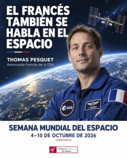 🚀🇫🇷 ¡El francés también se habla en el espacio!

¿Conoces a Thomas Pesquet? Este ingeniero, piloto y astronauta francés de la Agencia Espacial Europea llevó su curiosidad mucho más allá de nuestro planeta. 🌍✨

Viajó a la Estación Espacial Internacional en las misiones Proxima y Alpha, participó en investigaciones científicas y se convirtió en el primer francés en comandarla. Una trayectoria que une conocimiento, perseverancia y cooperación internacional. 👨‍🚀

📅 Del 4 al 10 de octubre celebramos la Semana Mundial del Espacio 2026, bajo el lema «Rocket Revolution»: una invitación a descubrir cómo está cambiando nuestra forma de llegar al espacio.

Desde la Alianza Francesa de Las Palmas, nos sumamos a esta celebración descubriendo a quienes hacen de la ciencia una aventura sin fronteras. Porque acercarse al francés también es conocer historias que nos invitan a mirar más lejos. 💙

🪐 Una palabra para tu vocabulario:
L’espace = el espacio.

💬 Si pudieras conversar con Thomas Pesquet, ¿qué le preguntarías sobre la vida en el espacio? ¡Te leemos!

#ThomasPesquet #SemanaMundialDelEspacio #WorldSpaceWeek #WSW2026 #AlianzaFrancesaLasPalmas #AprenderFrancés #CulturaFrancesa