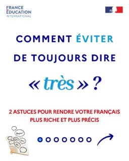 ✨ Vous utilisez souvent « très » en français ?
Pour enrichir votre vocabulaire et rendre votre français plus naturel, il existe plusieurs façons de varier vos formulations. 🇫🇷

Dans ce carrousel, découvrez 2 astuces simples pour éviter de toujours utiliser « très » et exprimer vos idées avec davantage de précision. 📚
Ces conseils peuvent être utiles au quotidien, mais aussi pour vos productions orales et écrites au DELF, au DALF ou au TCF.

👉 Faites défiler le carrousel pour les découvrir !

@tcfdilfdelfdalf_officiel 

#FLE #ApprendreLeFrançais #DELF #DALF #TCF